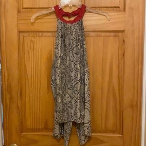 Free People Snake skin sleeveless top